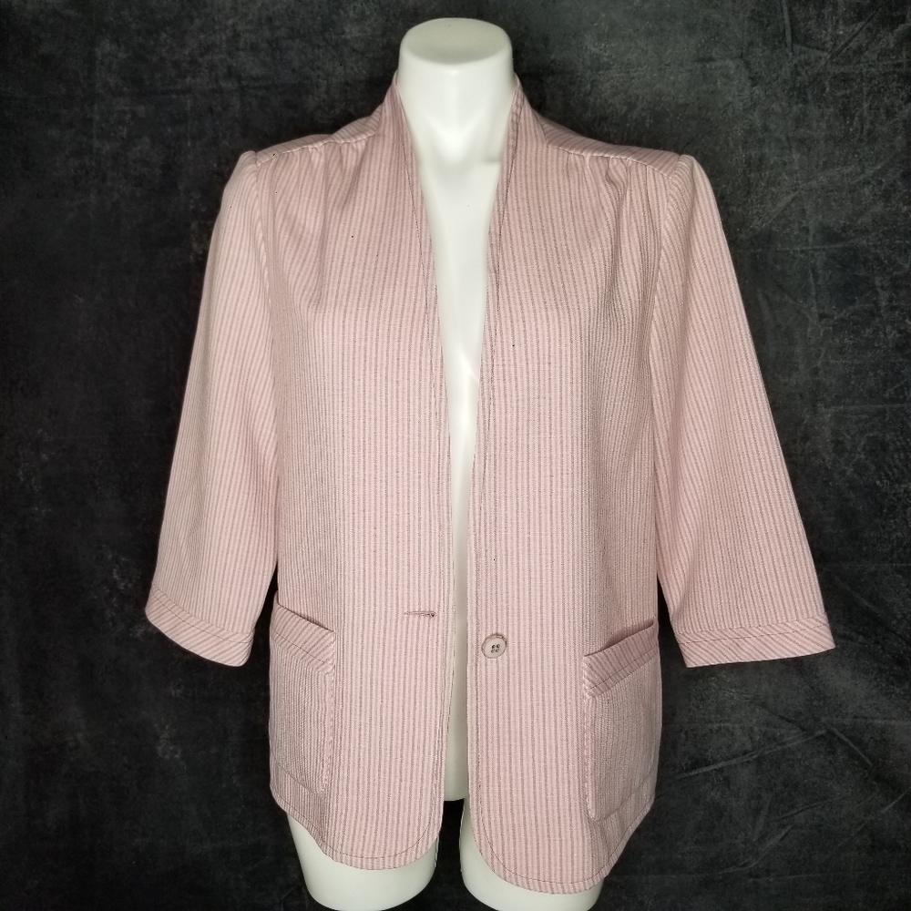 DONOVAN GALVANI | Vintage Pink Pinstripe Blazer 12